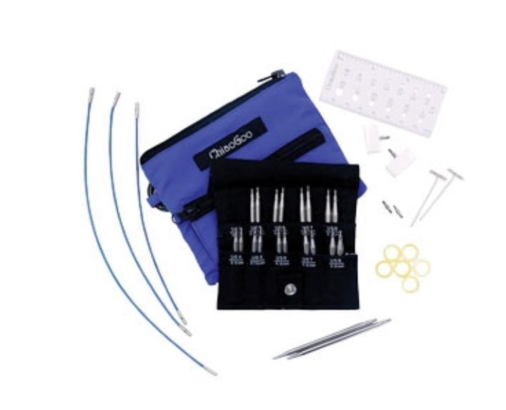 ChiaoGoo Twist Blue Shorties IC Needle Set, 2"  & 3" tips