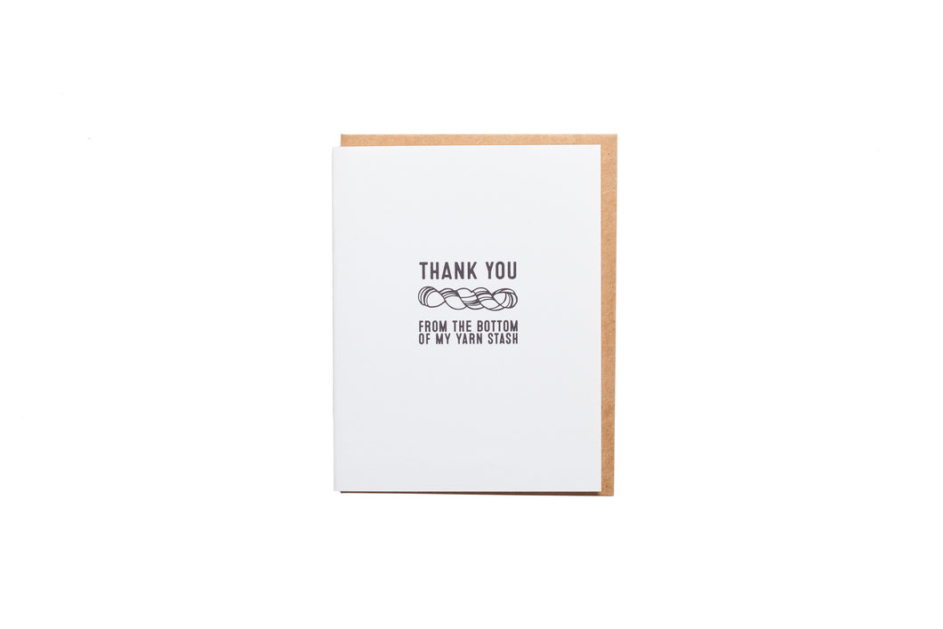 Thank You From the Bottom Of My Yarn Stash Card