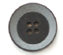 Skacel Collection - Button - Plastic Rim Center Black, 23 mm