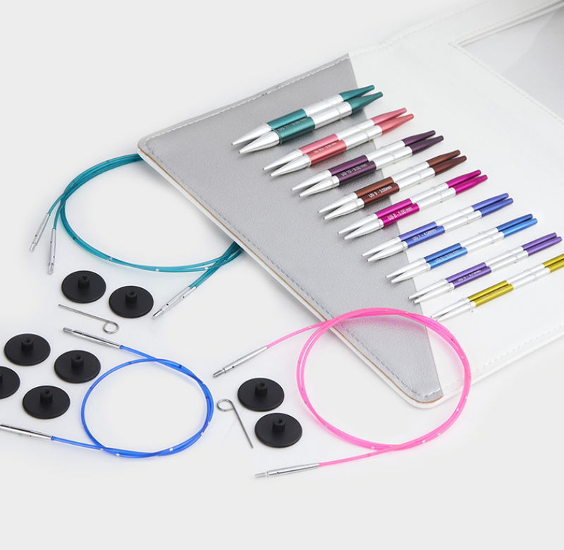 Knitter's Pride SmartStix Deluxe Interchangeable Circular Needles Set  4" Tips