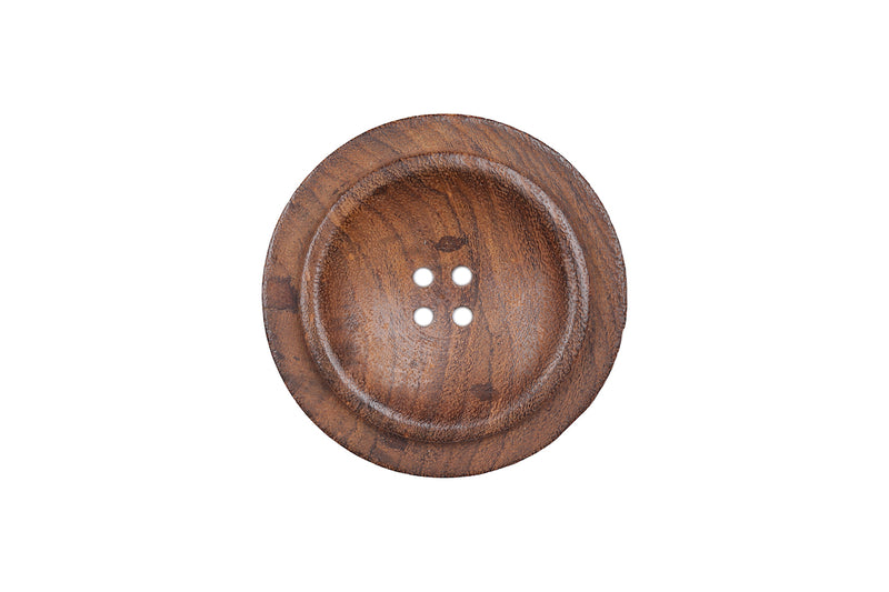 Skacel Collection - Button, Brown Dark Brown Wood, 50 mm