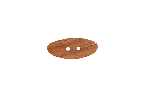 Skacel Collection - Button, Brown Wood Oval, 12x30 mm