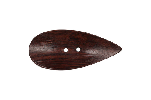 Skacel Collection - Button, Dark Brown Wood Leaf, 50 mm