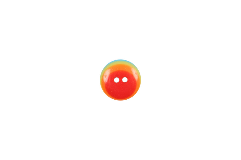 Skacel Collection - Button, Plastic Multi Rainbow Circles, 14 mm